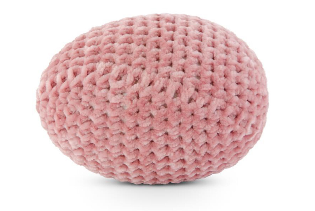 5 Inch Pink Crochet Easter Egg