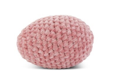 4.25 Inch Pink Crochet Easter Egg