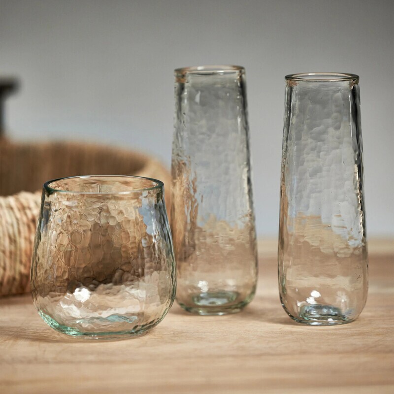 Artisan Hammered Stemless Champagne Flute