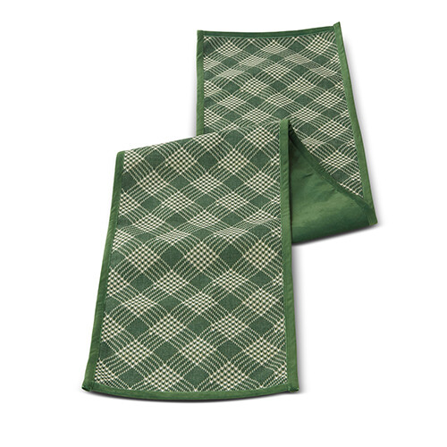 6&#39; GREEN HOUNDSTOOTH TABLE RUNNER