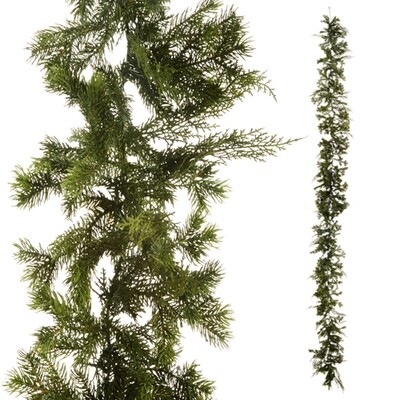 9&#39; GREEN MIXED CEDAR AND PINE GARLAND