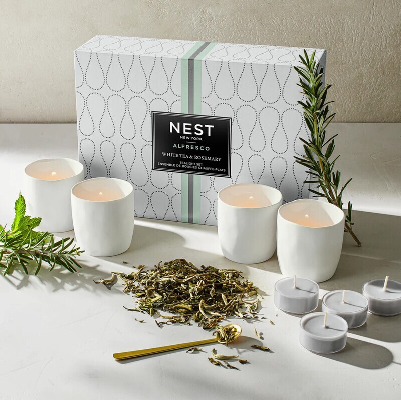 White Tea &amp; Rosemary Alfresco Tealight Set