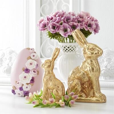 19&quot; GOLD FOIL RESIN EASTER BUNNY
