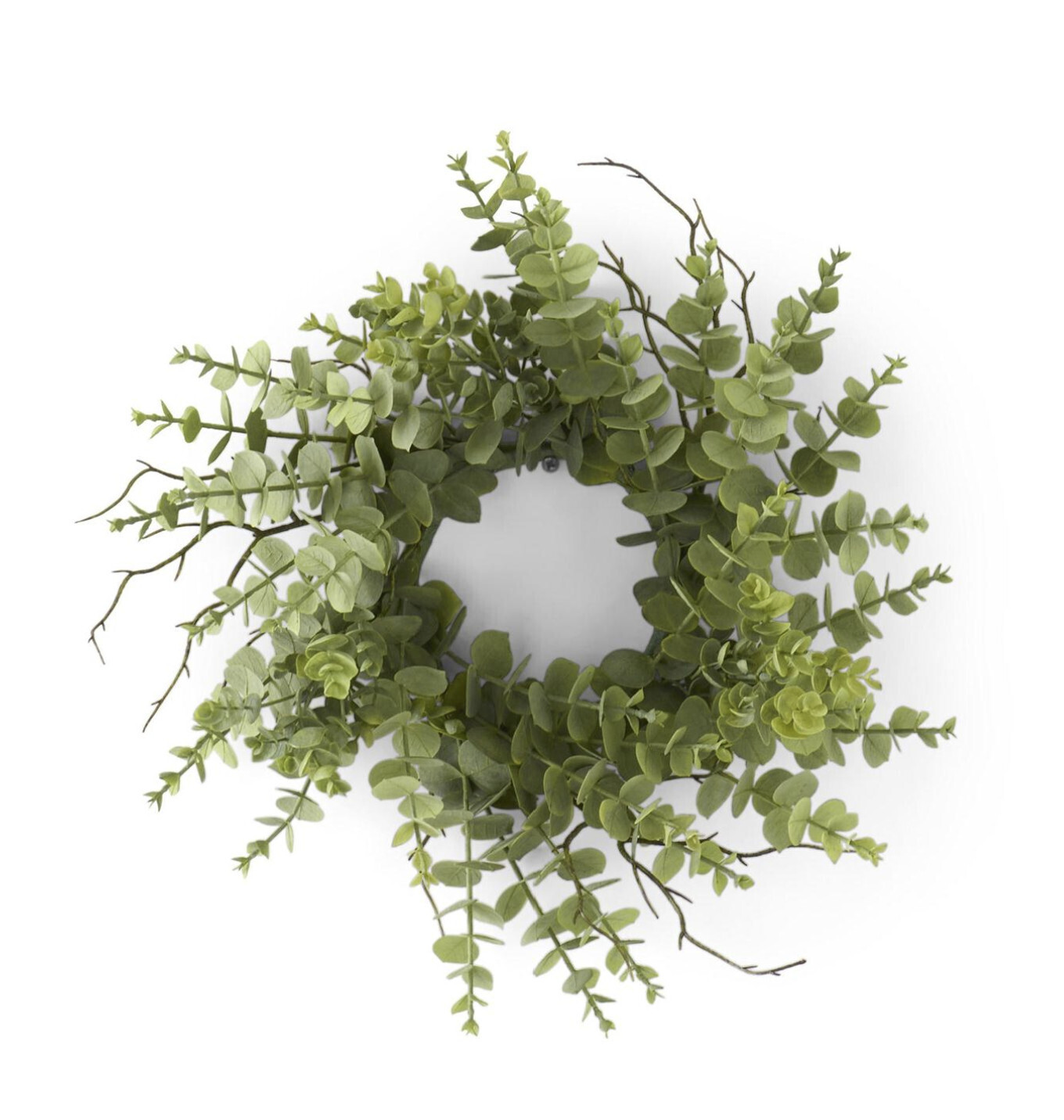 12&quot; EUCALYPTUS &amp; TWIG CANDLE RING (4.5DIA.)
