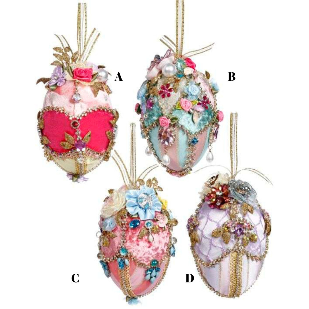 Fabric/Jeweled Easter Eggs 6''