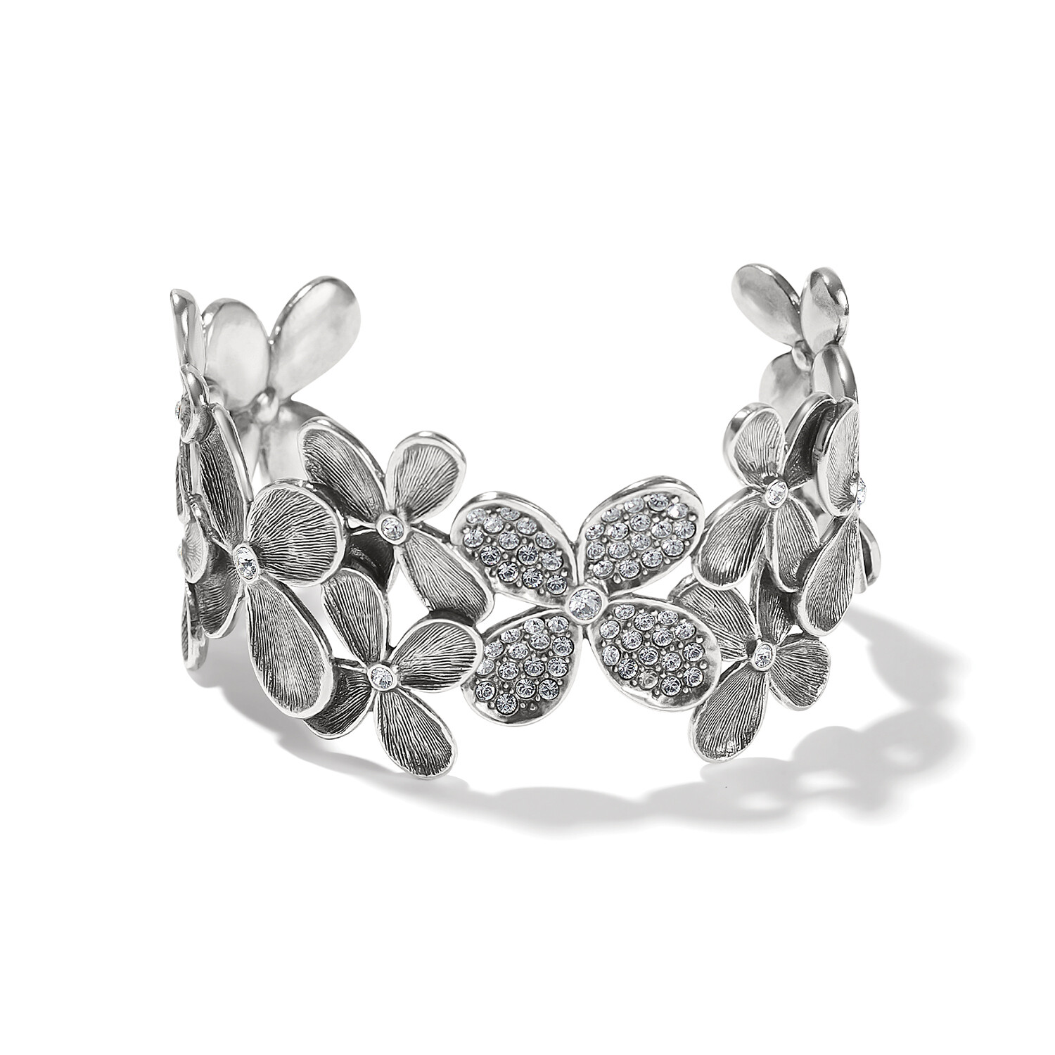 Everbloom Petals Cuff Bracelet Silver