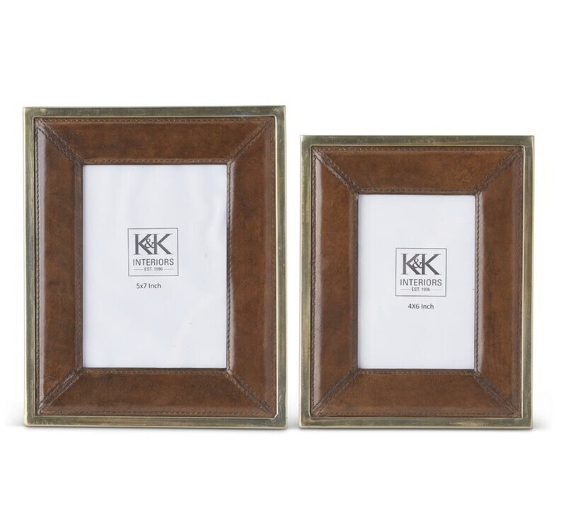 Metal Trimmed Leather Frames