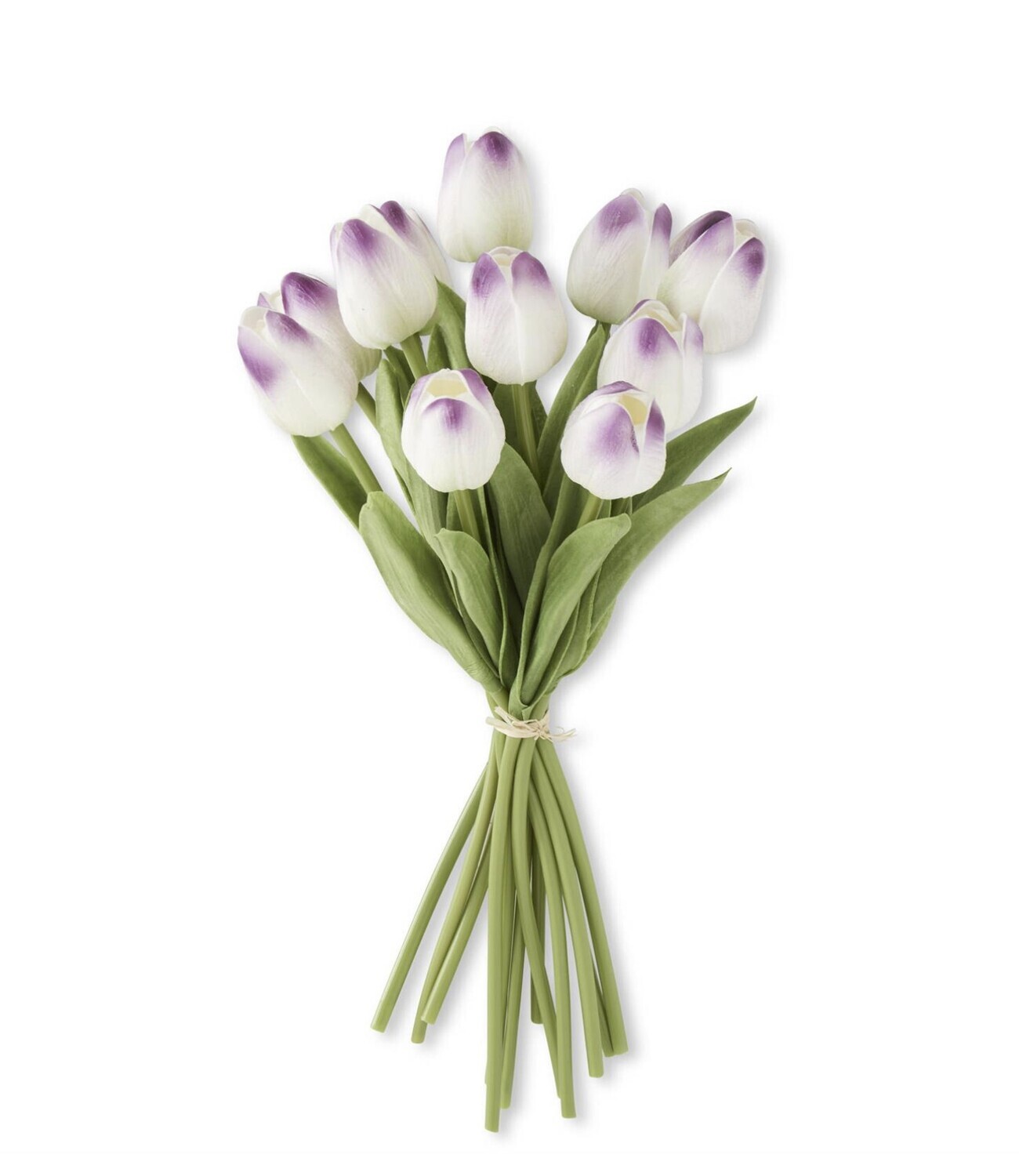 13.5&quot; Purple/White Real Touch Mini Tulip Bundle