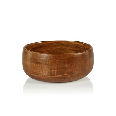 Gabonese Round Mango Wood Bowl-Large