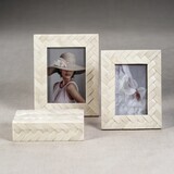 Bone Braided Photo Frame-5x7