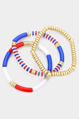 Patriotic 3-pc Stretch Bracelets