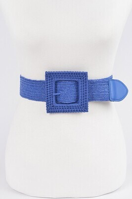 Blue Square Buckle Belt