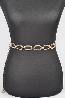 Gold Oval Chain Belt