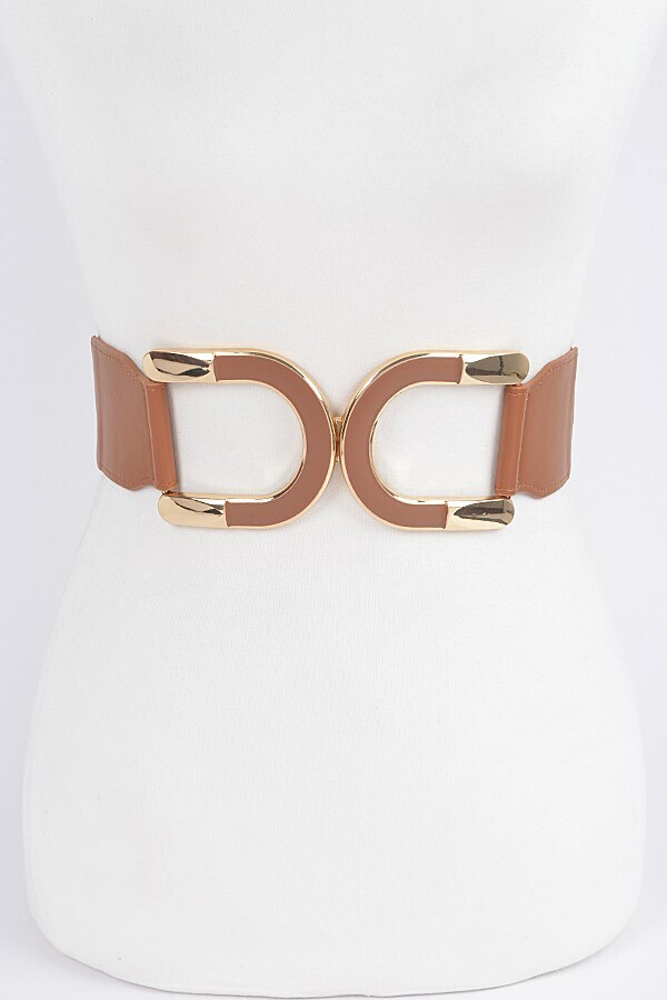 Camel Metal Buckle Elastic Belt