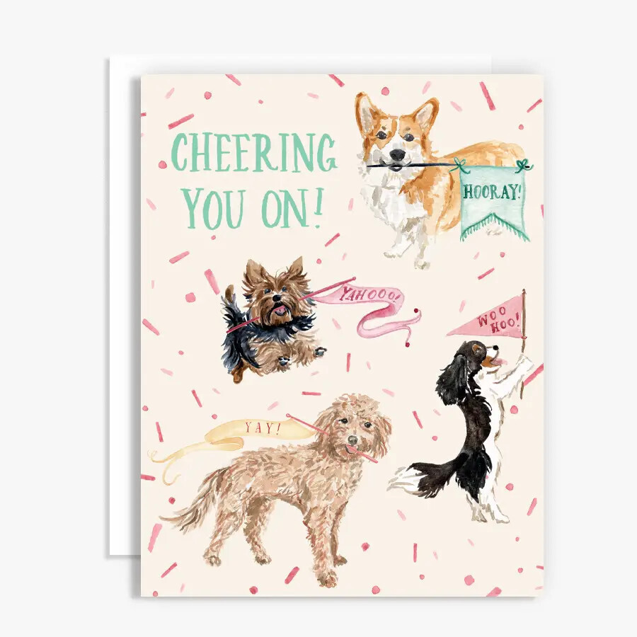 Cheering You On Dog Encouragement Card