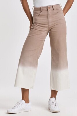 AUDREY SUPER HR CROPPED WIDE LEG OMBRE JEANS SILVERMOON