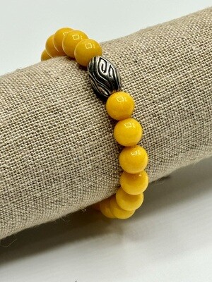 Yellow Jade Stretch Bracelet