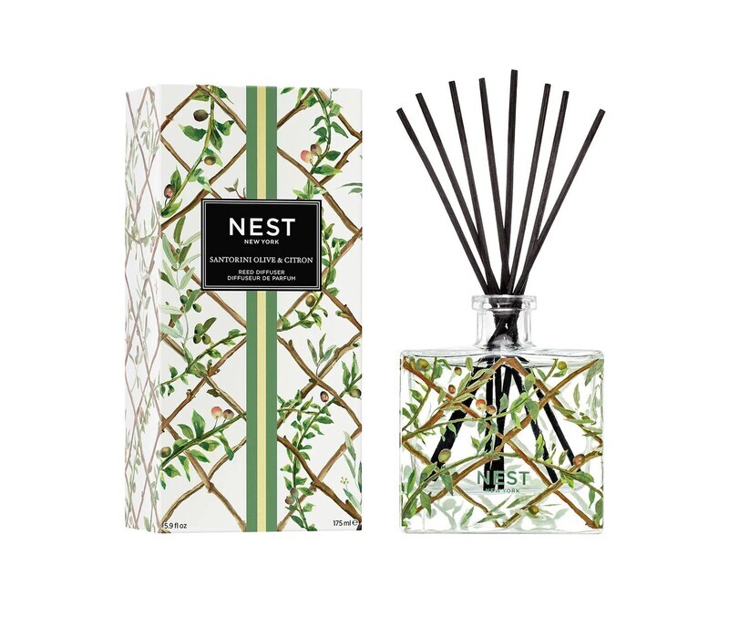 Santorini Olive &amp; Citron Decorative Reed Diffuser