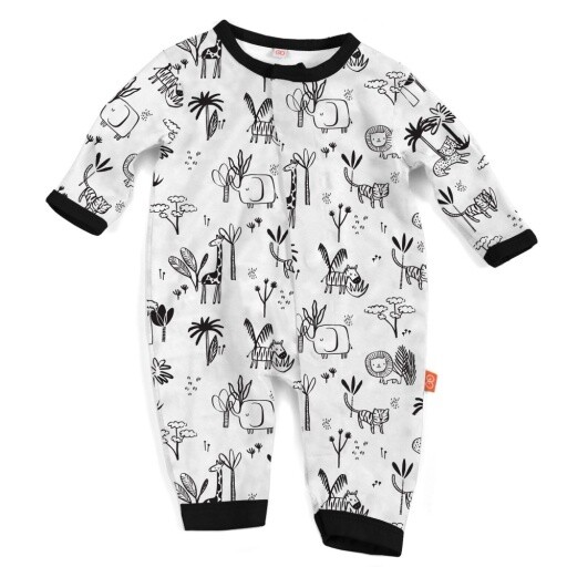 ANIMAL SAFARI MODAL MAGNETIC COVERALL, Size: 0-3M