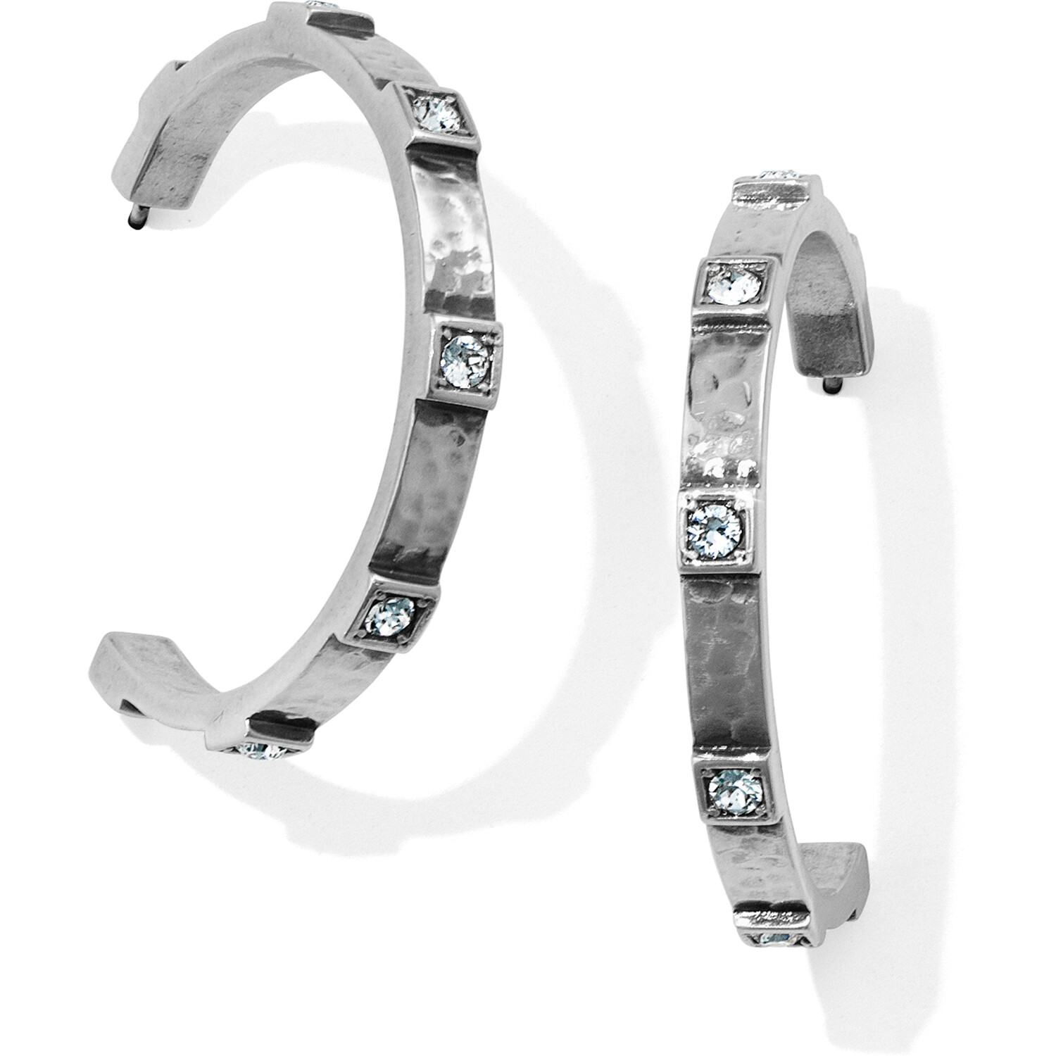 Meridian Zenith Station Hoop Earrings, Color: Silver