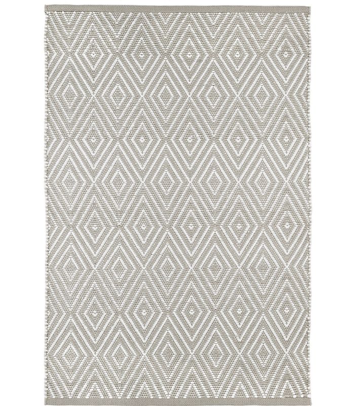Diamond Platinum/White Indoor/Outdoor Rug 2x3