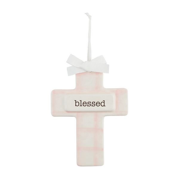 PINK CERAMIC KEEPSAKE CROSS