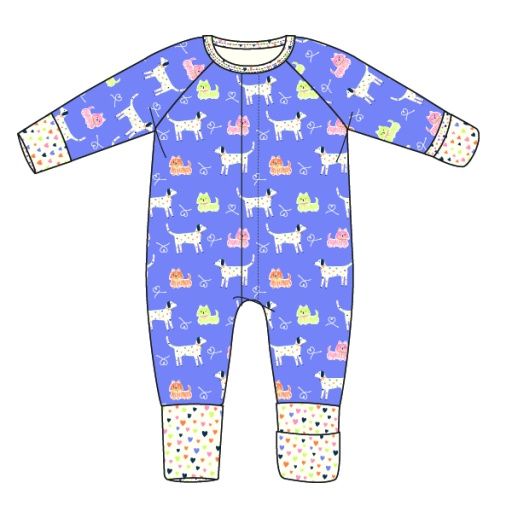 Leash on Life Modal Magnetic Grow w/Me Convertible Coverall, Size: 0-3M