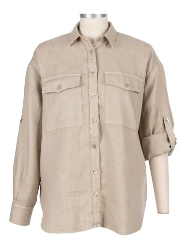 Milani Button Down, Color: STONE, Size: XS