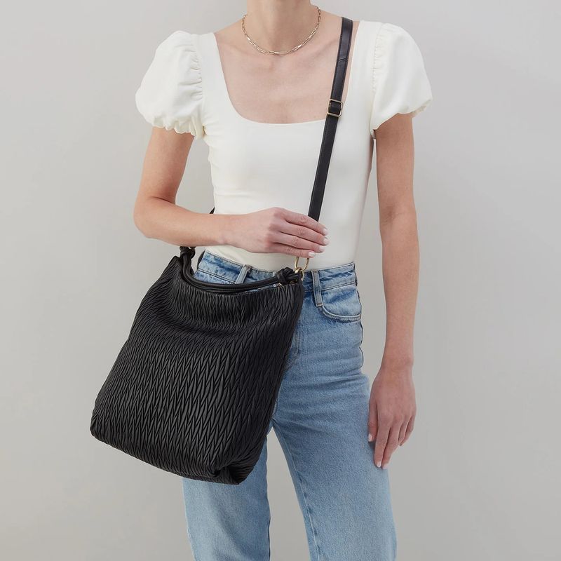 LINDLEY HOBO Black Shoulder Bag