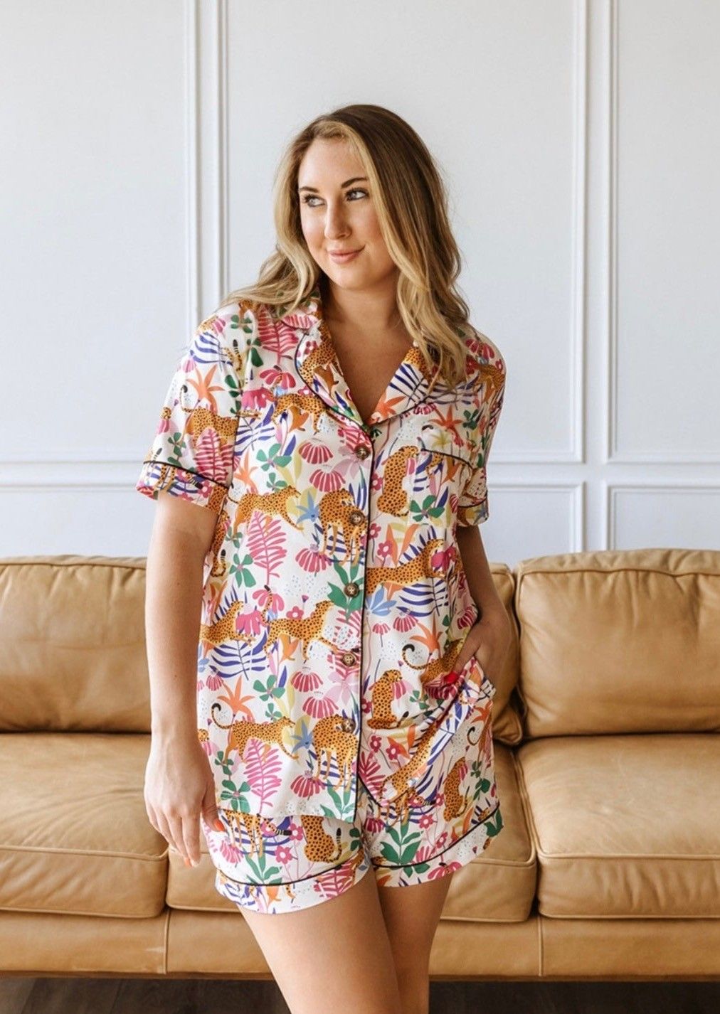Tropical Cheetah Short Set