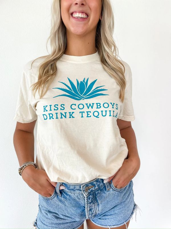 Kiss Cowboys Drink Tequila Tee