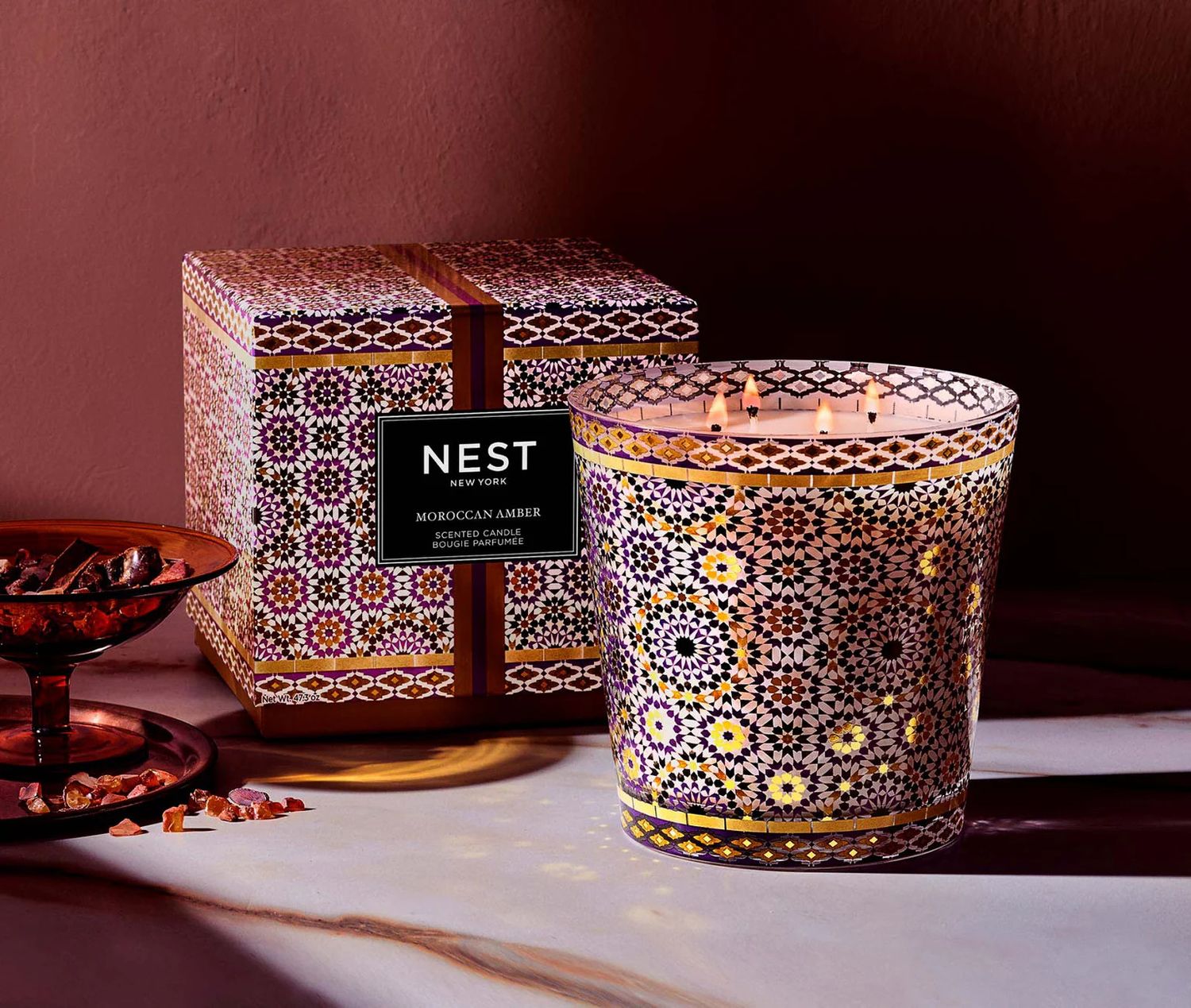 Moroccan Amber Decorative Luxury Candle