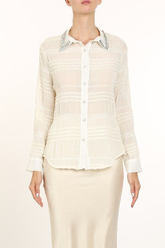 Embellished Collar Shirt