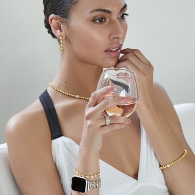 Meridian Petite Stretch Bracelet-Gold