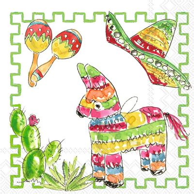 Fiesta Pattern Cocktail Napkins