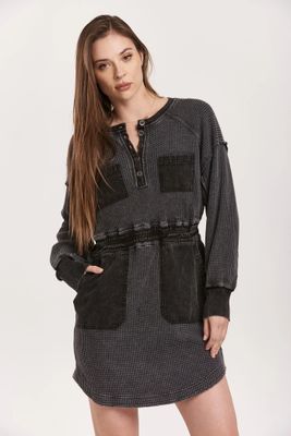 SHIRA THERMAL RAGLAN SLEEVE DRESS