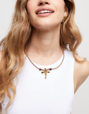 Ser Rebel Central Dragonfly Gold Necklace