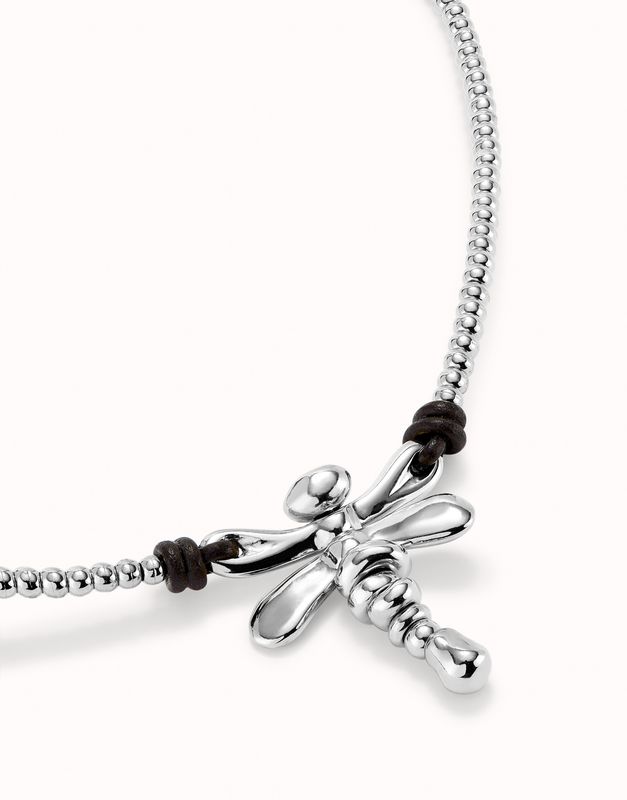 Ser Rebel Central Dragonfly Silver Necklace