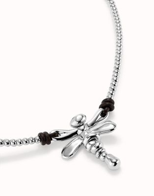 Ser Rebel Central Dragonfly Silver Necklace
