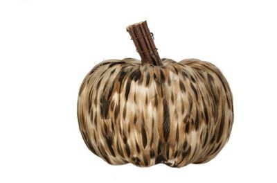 5.5&quot; NATURAL FEATHER PUMPKIN