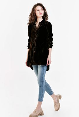 Hazel Velvet Tunic Shirt