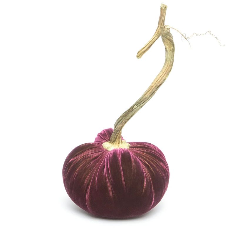 Hot Skwash Eggplant Silk Velvet Pumpkin 3&quot;