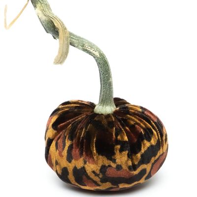 Hot Skwash Leopard Silk Velvet Pumpkin 4&quot;