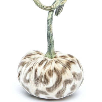 Hot Skwash Snow Leopard Silk Velvet Pumpkin 4&quot;