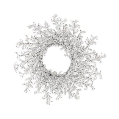 16&quot; Iced Crystal Candle Ring/Wreath (6.5Dia)