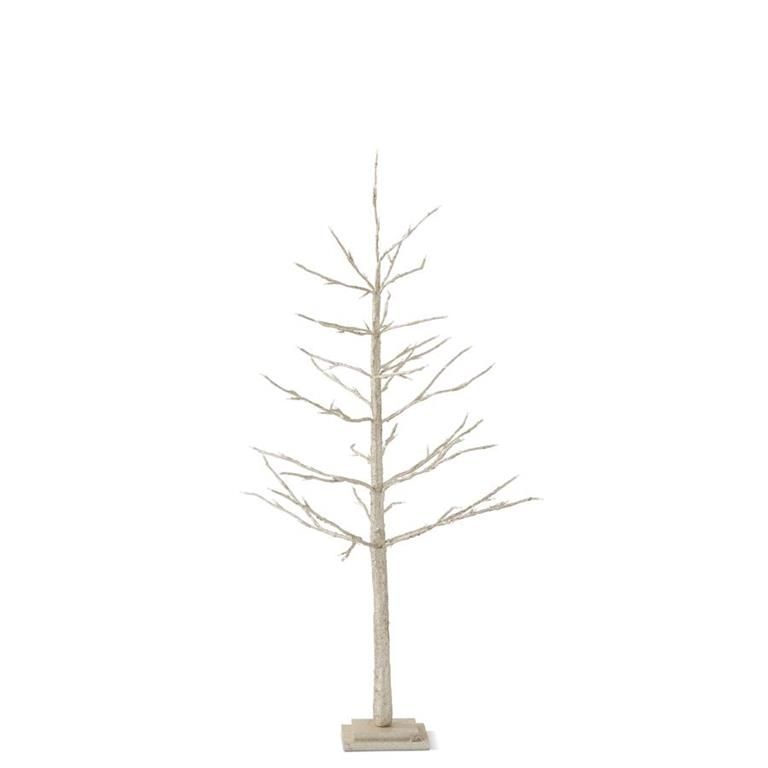 4' Gold Glitter LED Christmas Tree w/Plug