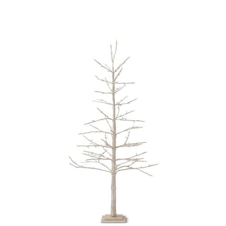 5&#39; Gold Glitter LED Christmas Tree w/Plug