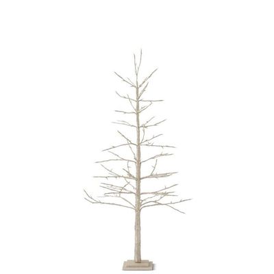 5&#39; Gold Glitter LED Christmas Tree w/Plug
