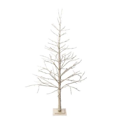 6&#39; Gold Glitter LED Christmas Tree w/Plug