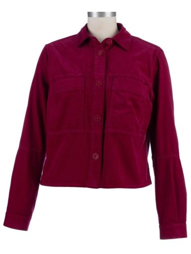 Zinnia Corduroy Jacket, Color: Fuchsia, Size: Large